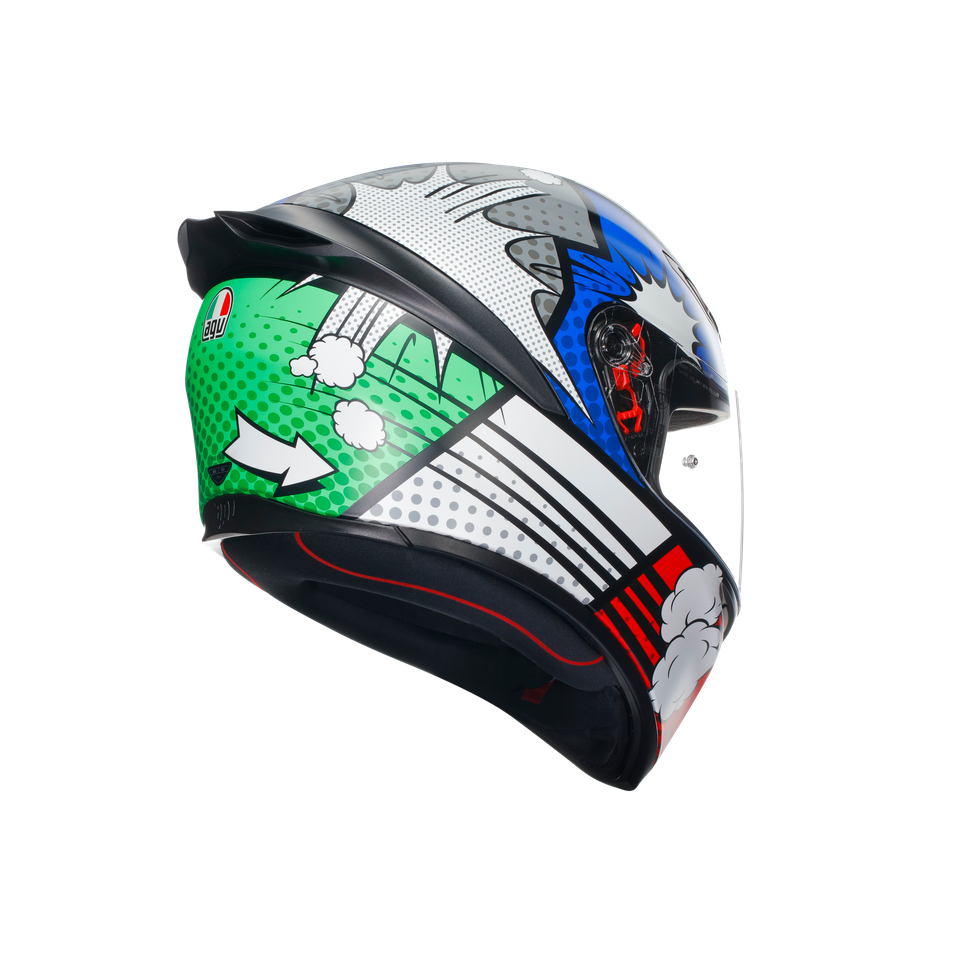K1 S BANG MATT ITALY/BLUE - MOTORBIKE FULL FACE HELMET E2206