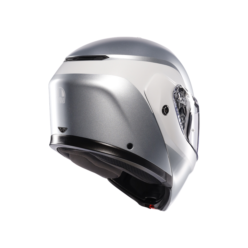 STREETMODULAR LEVICO MATT DOUBLE LIGHT GREY - MOTORBIKE FLIP UP HELMET E2206