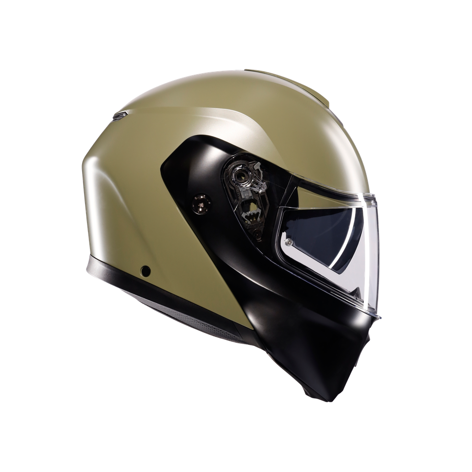 STREETMODULAR MONO MATT PASTELLO GREEN/BLACK - MOTORBIKE FLIP UP HELMET E2206