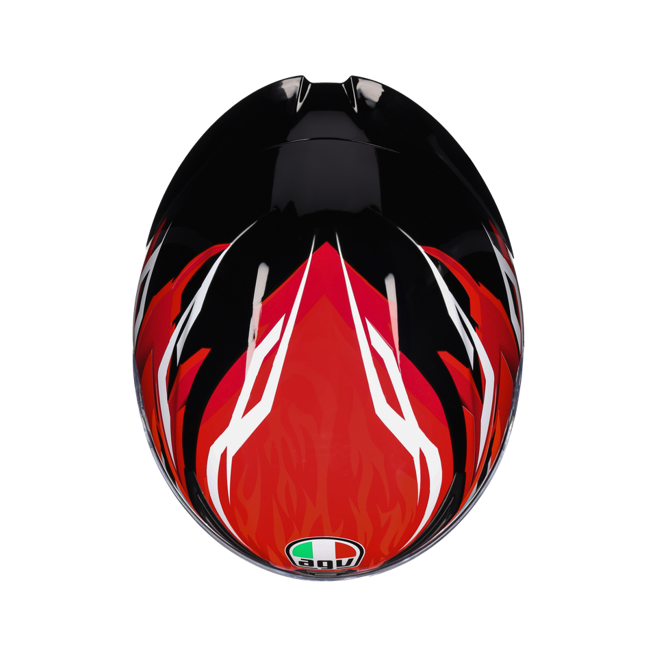 K1 S LION BLACK/RED/WHITE - MOTORBIKE FULL FACE HELMET E2206