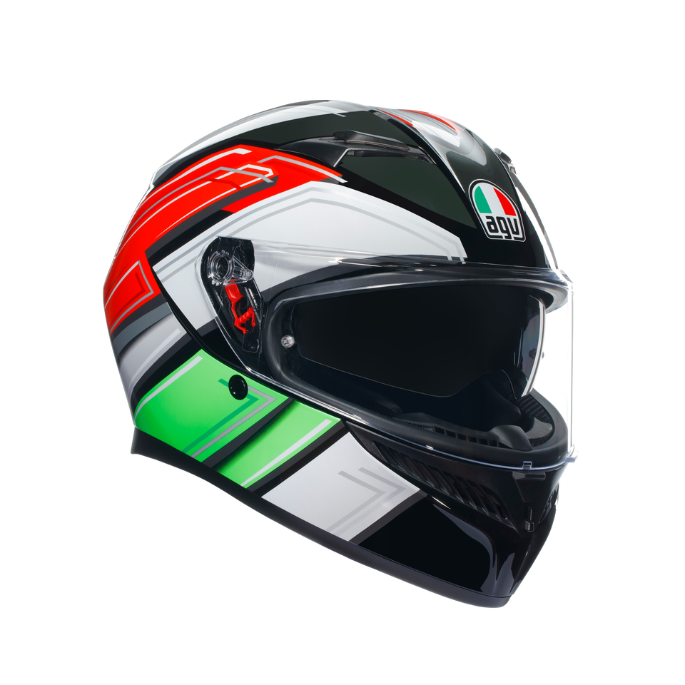 K3 WING BLACK/ITALY - MOTORBIKE FULL FACE HELMET E2206