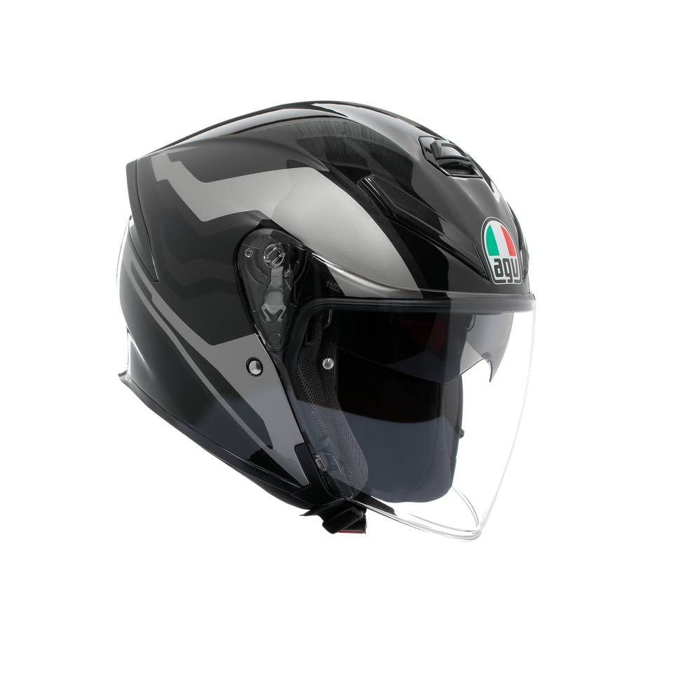 K5 JET EVO TUNE GREY/BLACK - MOTORBIKE OPEN FACE HELMET E2206