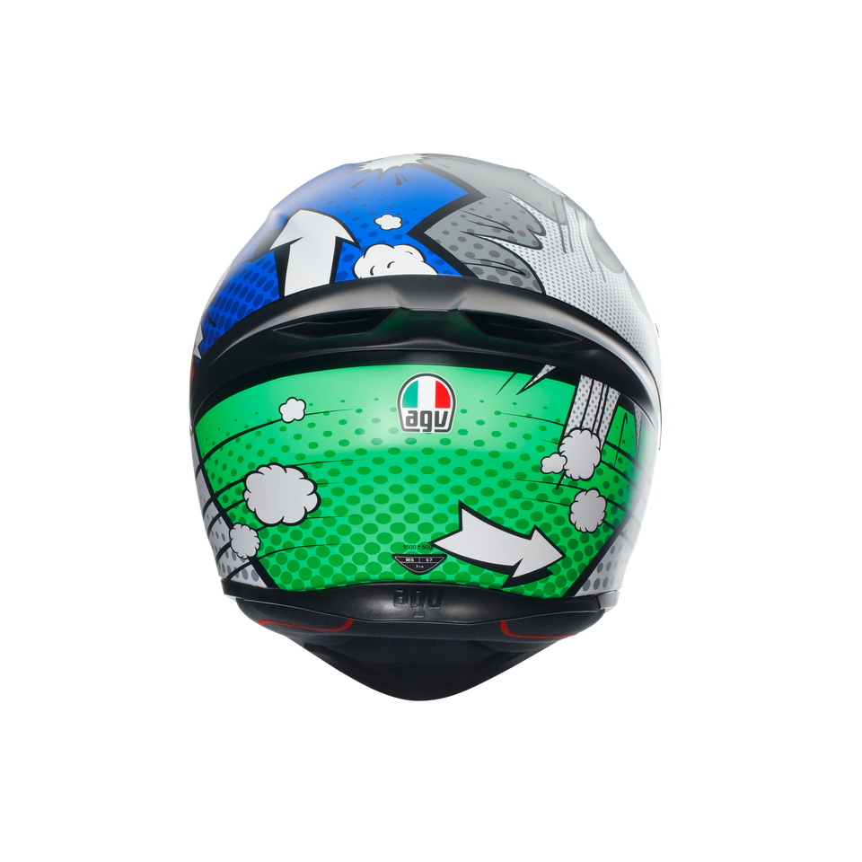 K1 S BANG MATT ITALY/BLUE - MOTORBIKE FULL FACE HELMET E2206
