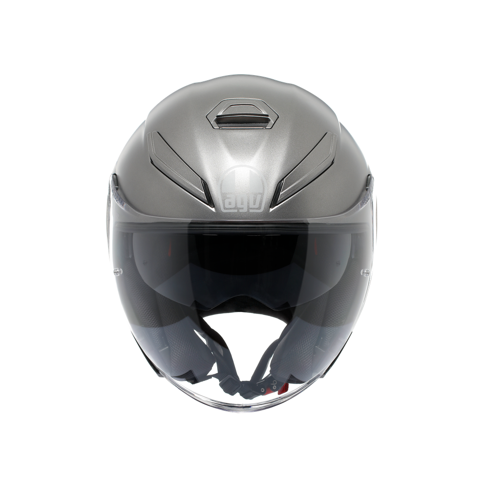 K5 JET EVO MONO MATT LUNA GREY - MOTORBIKE OPEN FACE HELMET E2206
