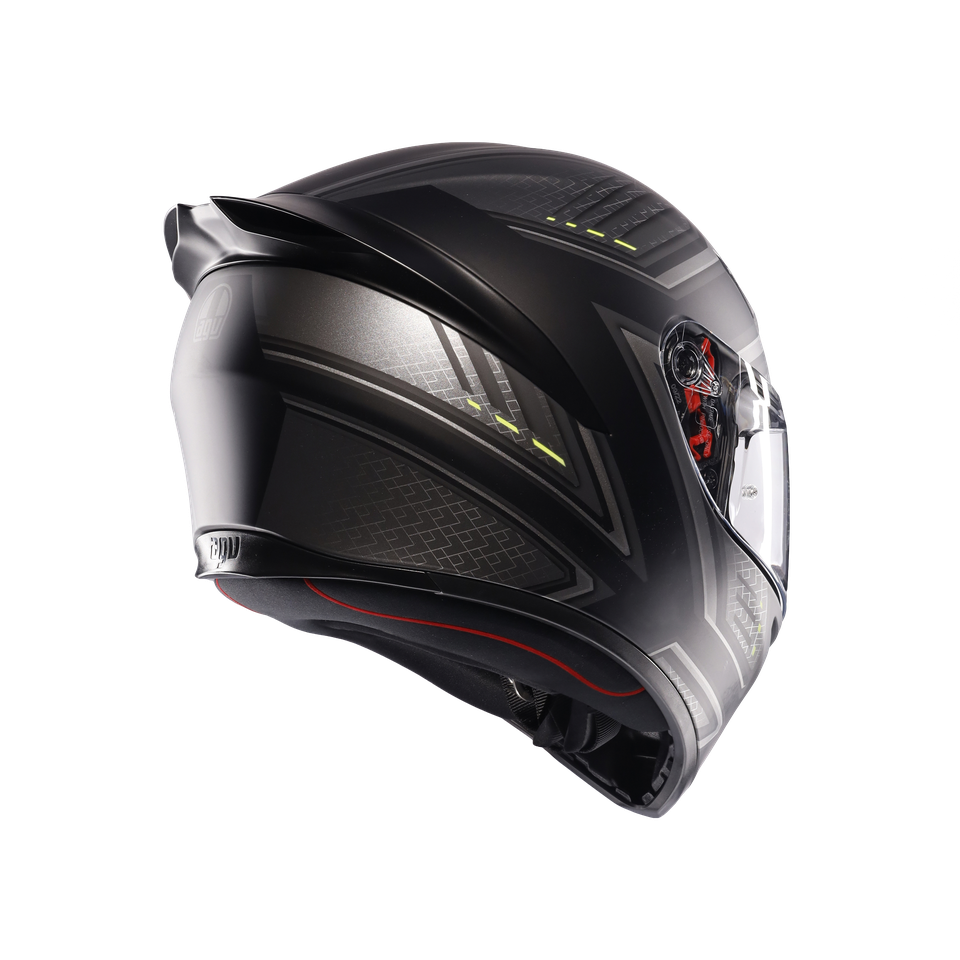 K1 S SLING MATT BLACK/GREY - MOTORBIKE FULL FACE HELMET E2206