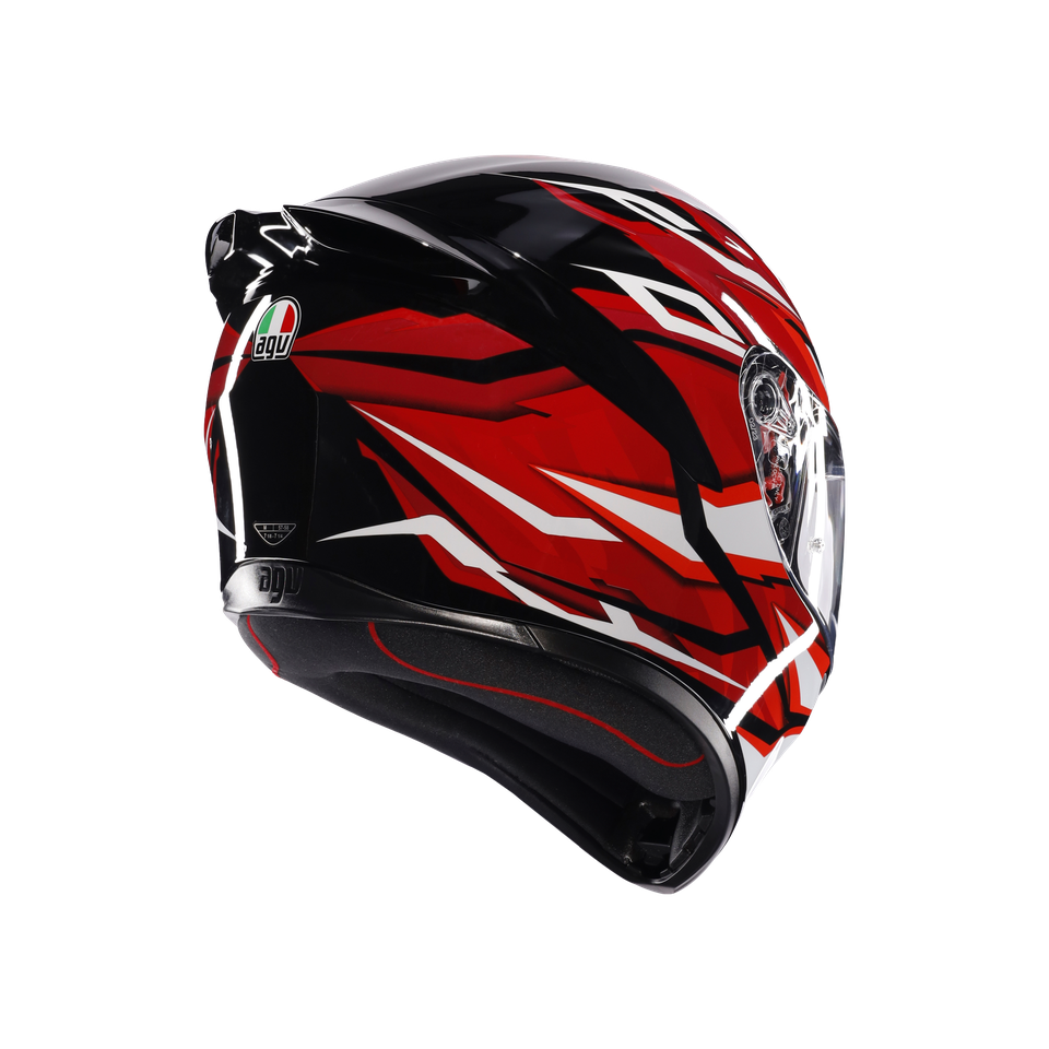 K1 S LION BLACK/RED/WHITE - MOTORBIKE FULL FACE HELMET E2206