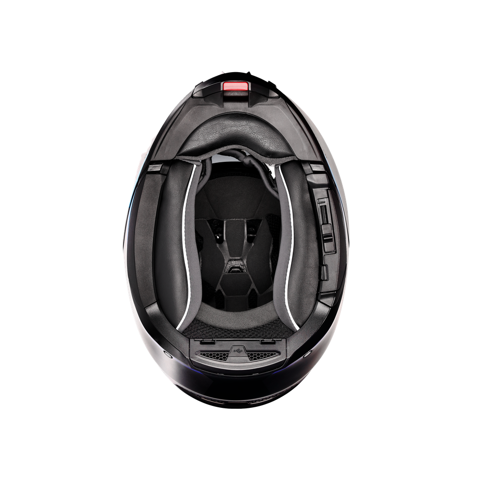 TOURMODULAR STRAY MATT BLACK/GREY/BLUE - MOTORBIKE FLIP UP HELMET E2206