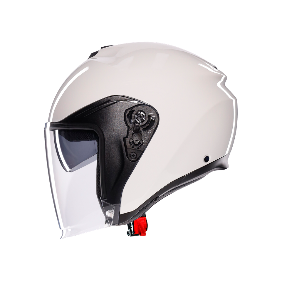IRIDES MONO MATERIA WHITE - MOTORBIKE OPEN FACE HELMET E2206