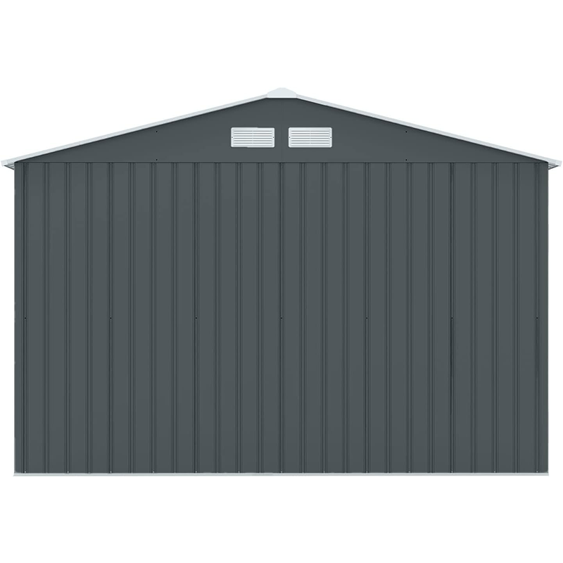 Metal Tool Shed, 277 cm x 191 cm x 192 cm, Garden Shed with Saddle Roof (Anthracite)