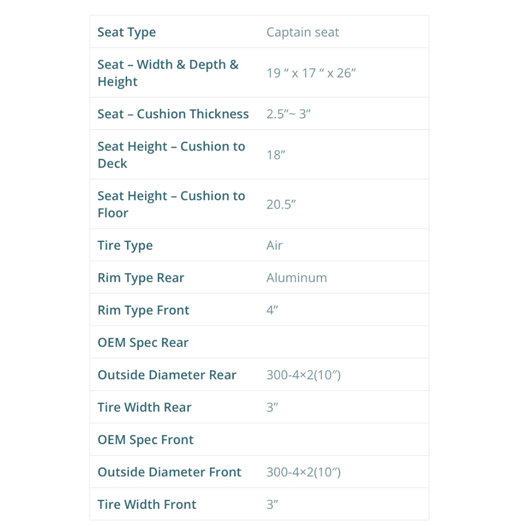 EV Rider CityRider Electric 4 Wheel Scooter with XL Captains Seat