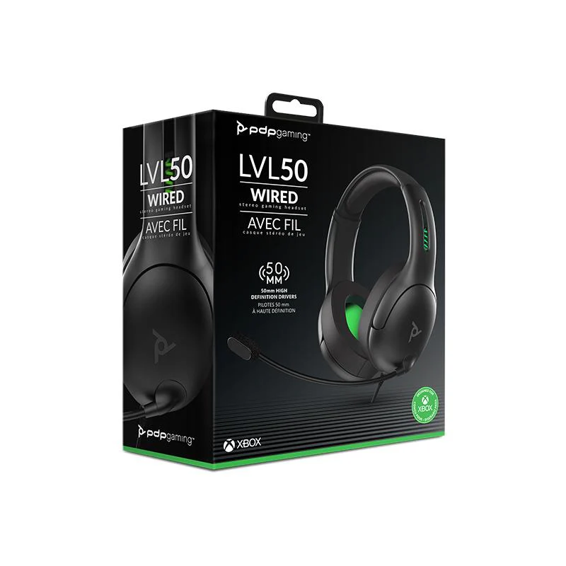 Xbox Kablet Headset LVL50 Sort