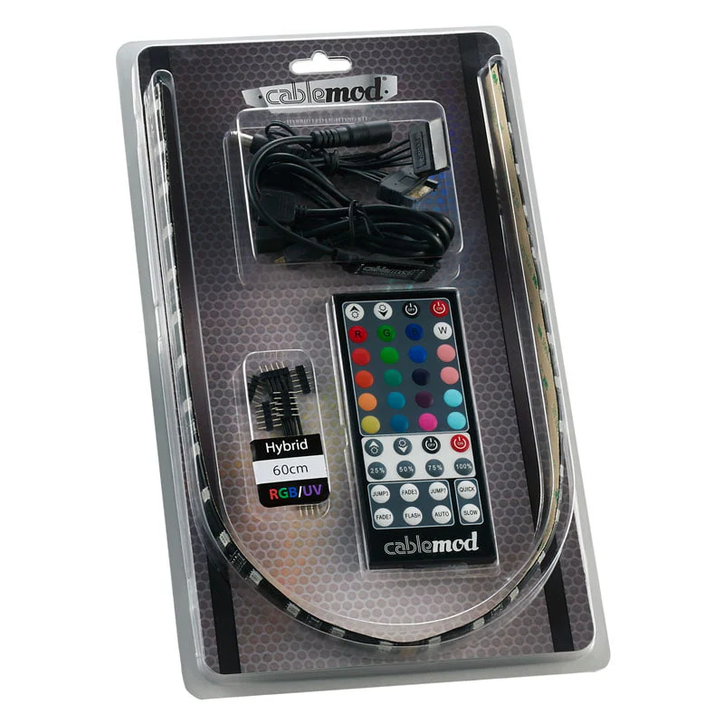 CableMod WideBeam Hybrid-LED-Kit 60 cm – RGB/UV