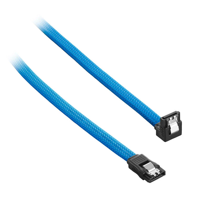 CableMod ModMesh rechtwinkliges SATA 3-Kabel 30 cm – Hellblau