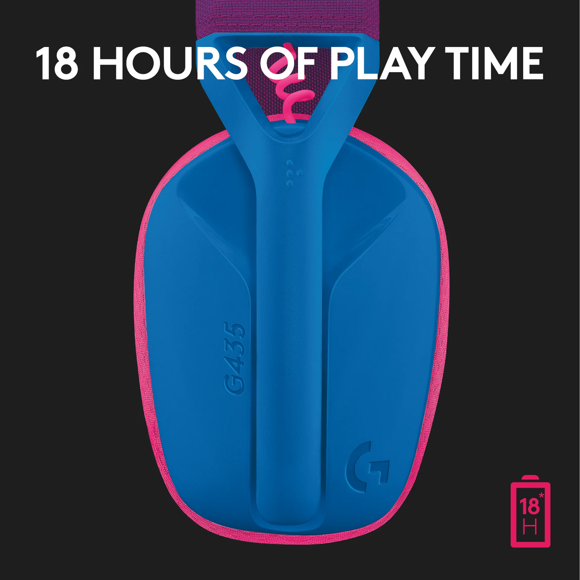 Logitech – G435 Lightspeed Kabelloses Gaming-Headset – Blau