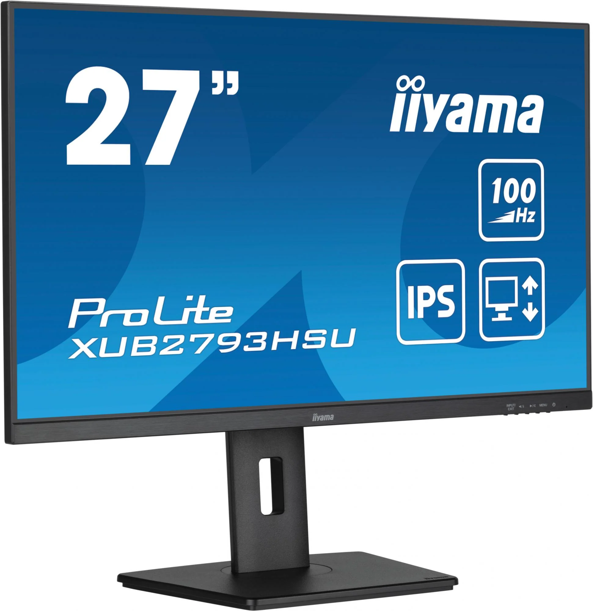 iiyama ProLite XUB2793HSU-B6 27 1920 x 1080 (Full HD) HDMI DisplayPort 100Hz Pivot Skærm