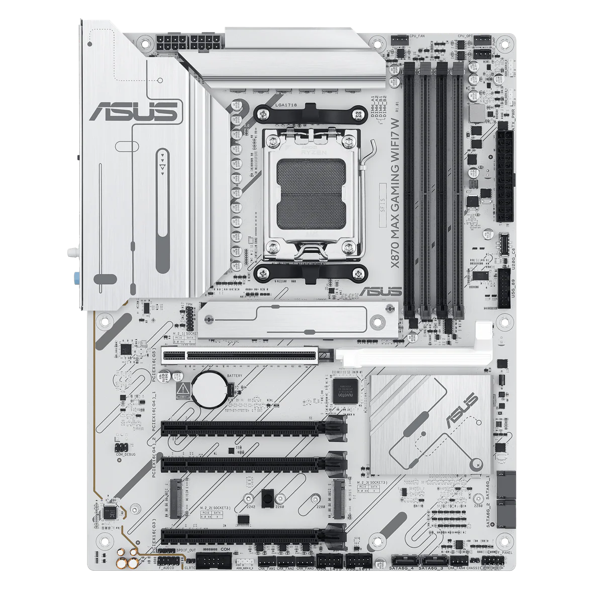 ASUS X870 MAX GAMING WIFI7 WHITE (ATX. X870. AM5. DDR5)