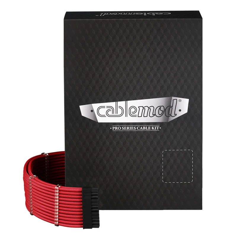 CableMod PRO ModMesh RT-Serie ASUS ROG / Seasonic Kabelkits – rot