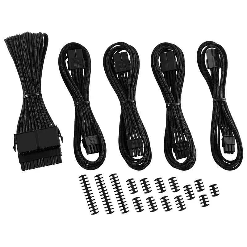 CableMod Classic ModMesh-Kabelverlängerungsset – 8+6-Serie – schwarz