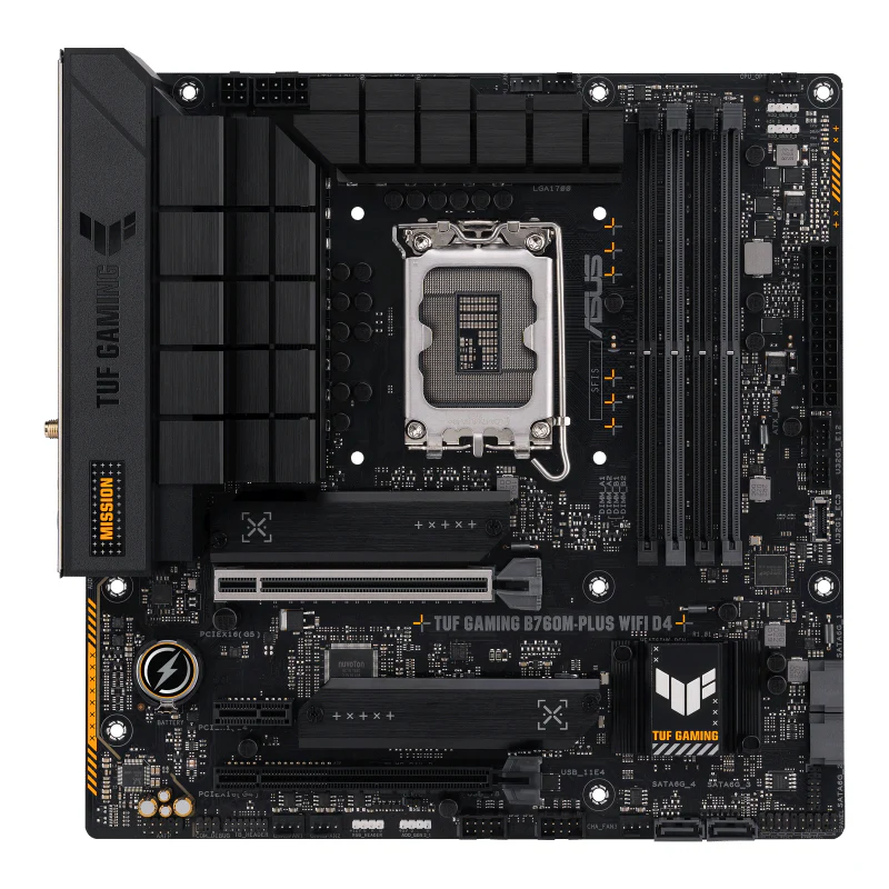 ASUS TUF GAMING B760M-PLUS WIFI D4 (mATX. B760. LGA 1700. DDR4)