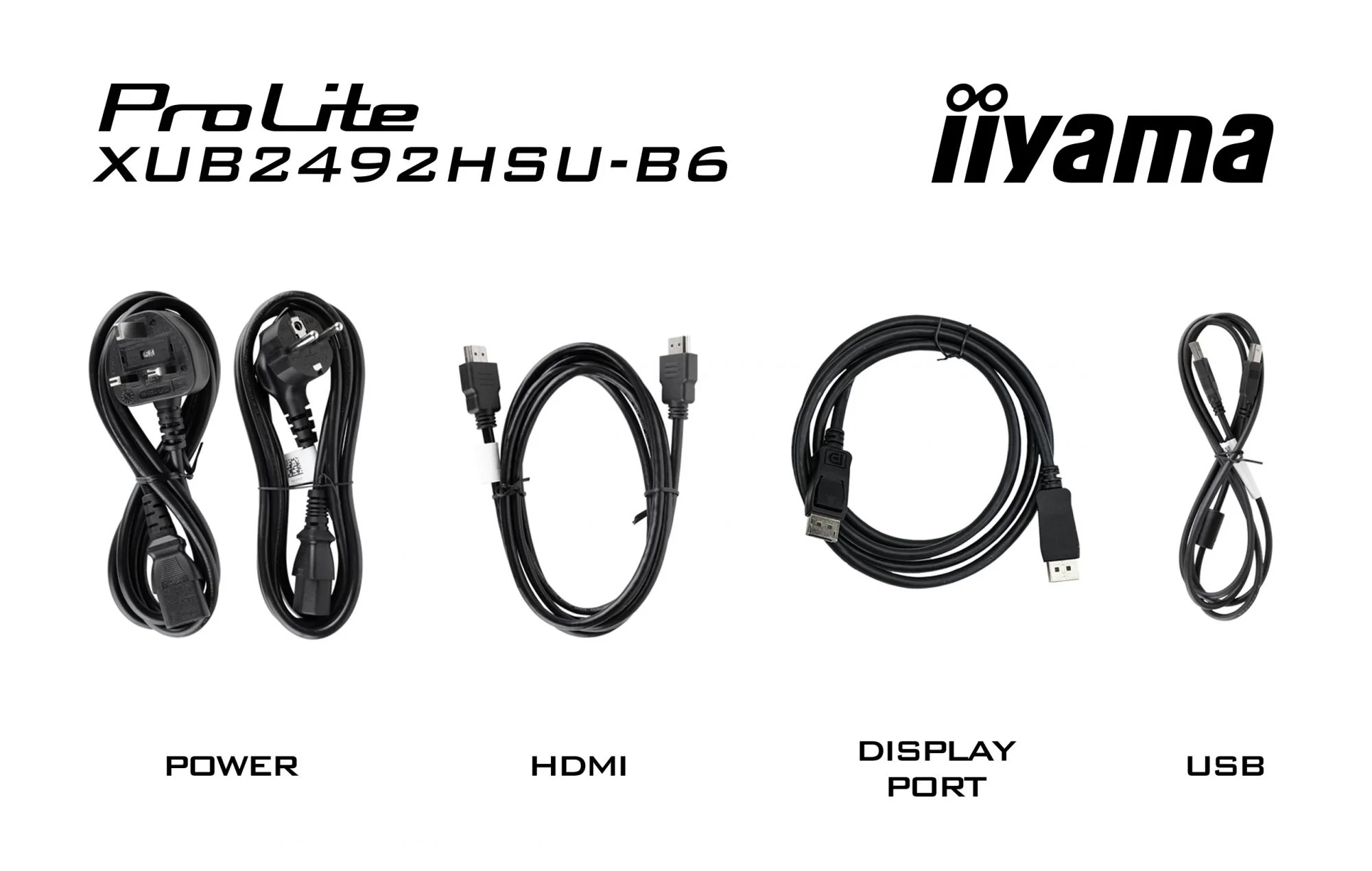 iiyama ProLite XUB2492HSU-B6 24 1920 x 1080 (Full HD) HDMI DisplayPort 100Hz Pivot Skærm