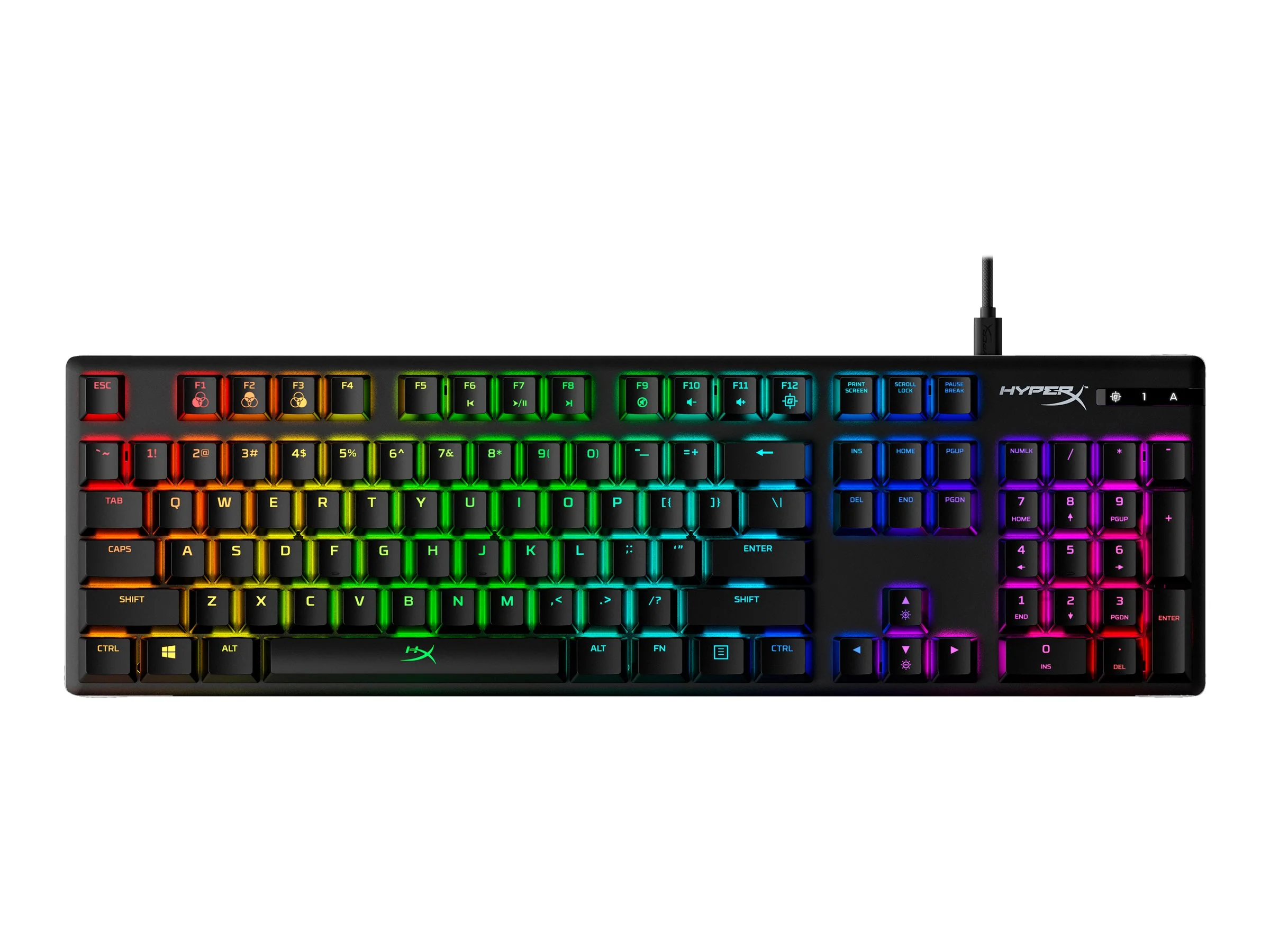 HyperX Alloy Origins Tastatur Mekanisk RGB/16.7 millioner farver Kabling USA