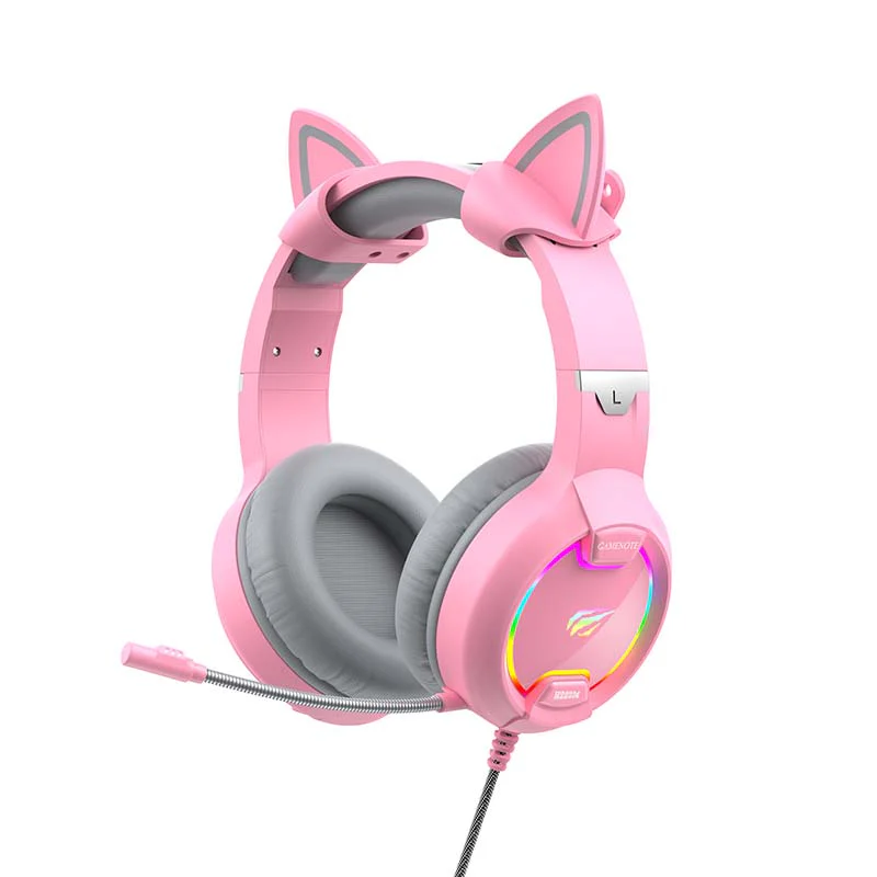 Gaming headphones Havit GAMENOTE H2233d  RGB (pink)