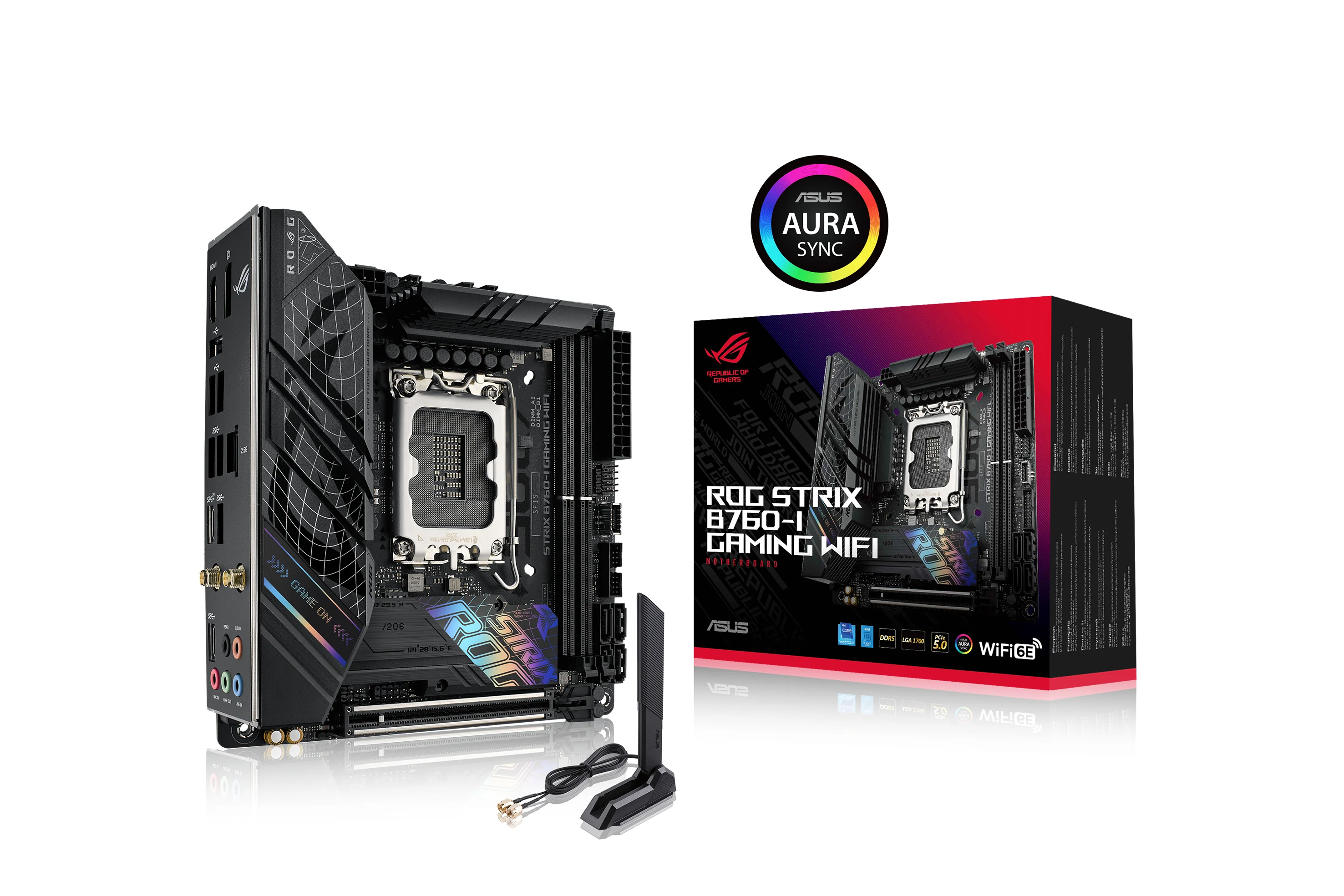 ASUS ROG STRIX B760-I GAMING WIFI (mITX. B760. LGA 1700. DDR5) - Bundkort