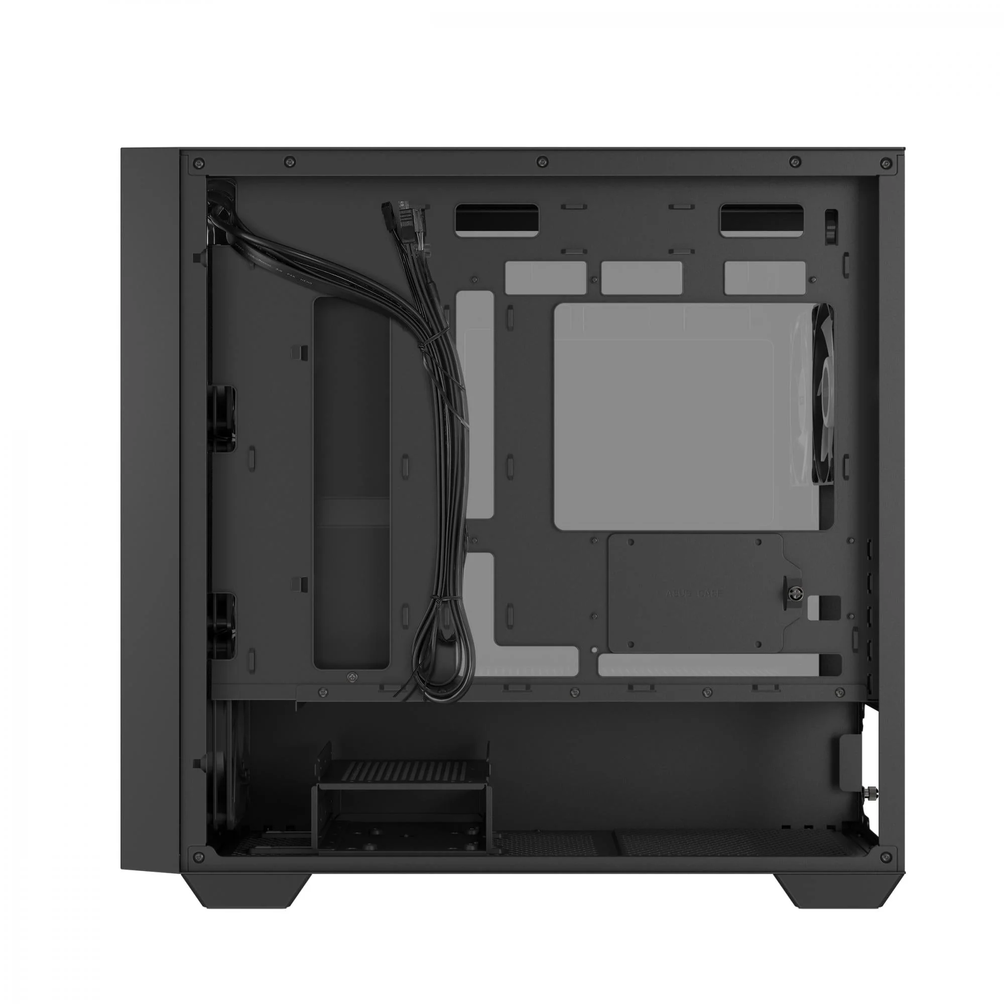 ASUS A21 PLUS mATX Case with 4 Pre-installed ARGB Fans. BTF support - Black