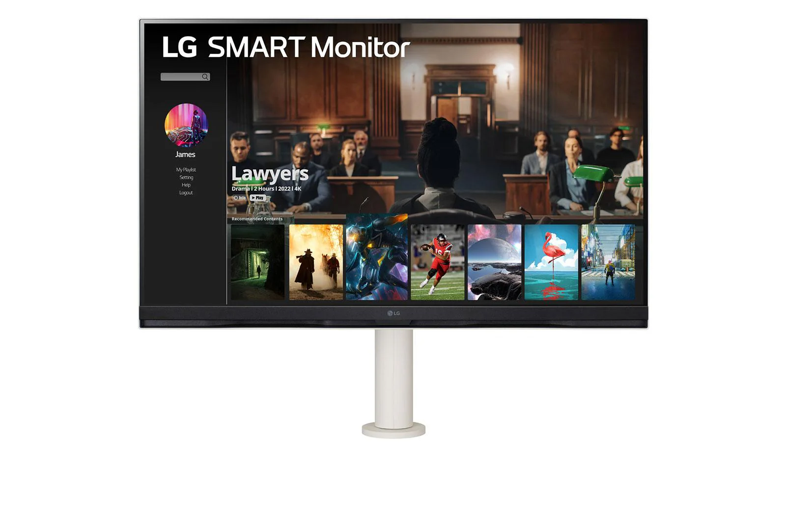LG 32SQ780S-W 32 3840 x 2160 (4K) HDMI USB-C 65Hz Forlæng Træk tilbage  Dockingskærm