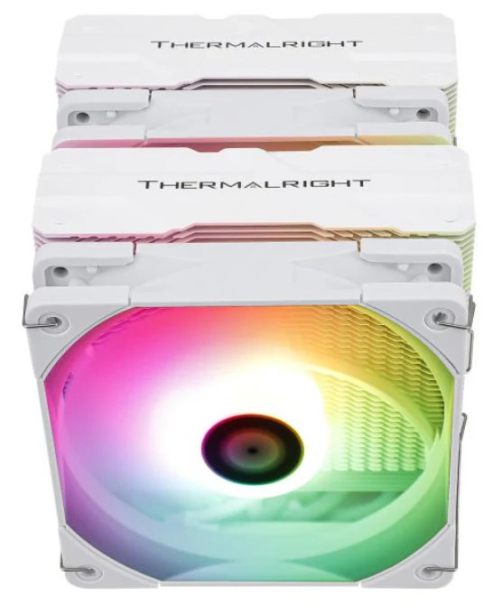 Thermalright Peerless Assasin 120 White ARGB - CPU cooler. dual tower. full white with top plate and ARGB fan