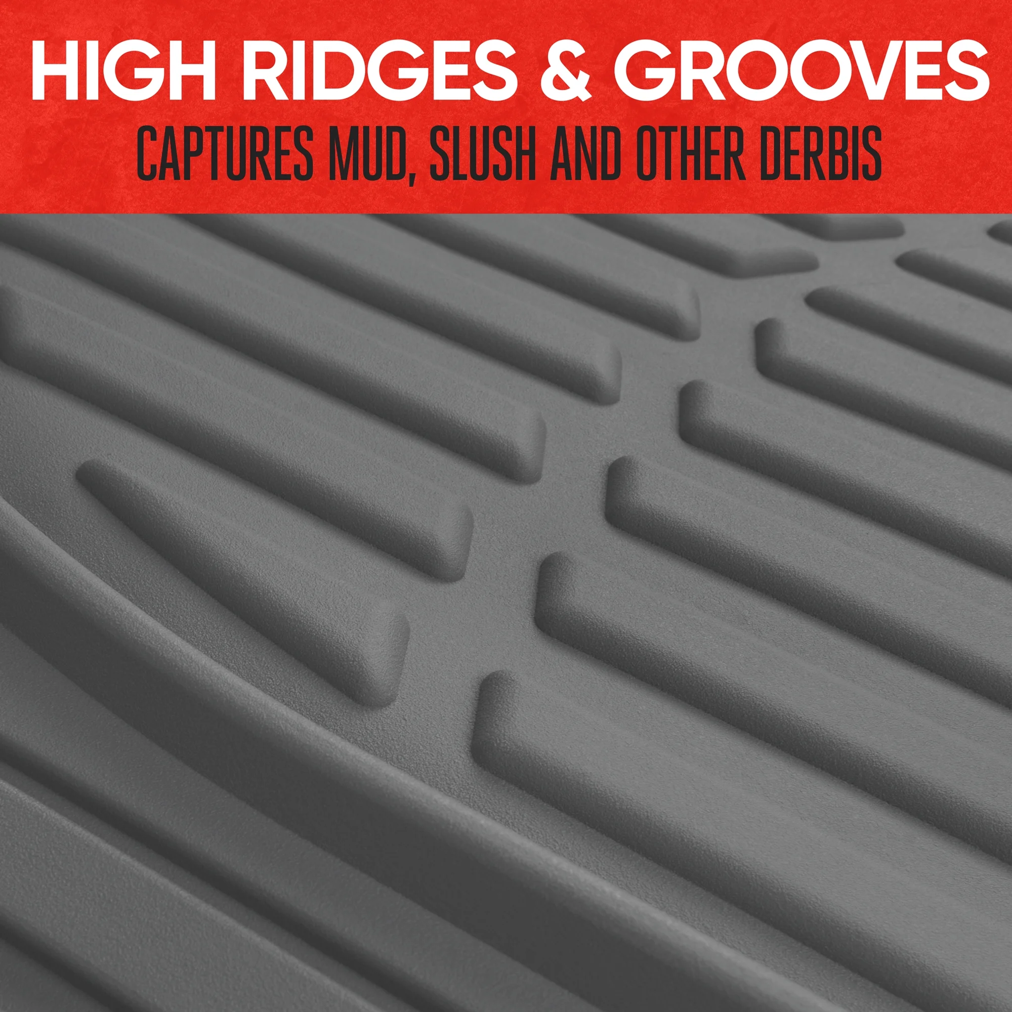 Motor Trend Original FlexTough Black Rubber Car Floor Mats with Trunk Cargo Liner - All Weather Automotive Floor Mats, Heavy Duty Trim to Fit Design, Floor Liners for Cars Truck Van SUV