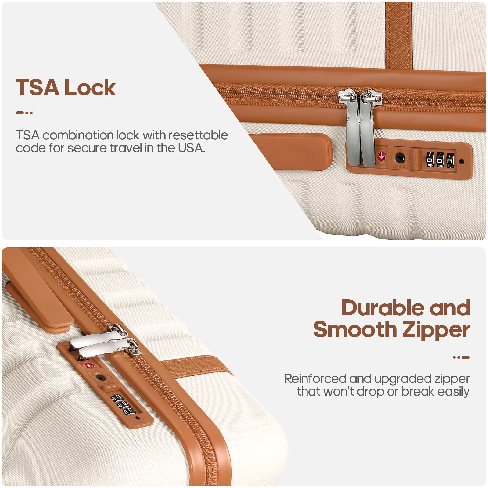 UKEIN Luggage Sets 3 Piece, Carry On Luggage with Wheels, 20 Inch Hardshell Suitcase with TSA Lock, 100% PC Carry On Suitcases Airline Approved With Travel Backpack for Men Women