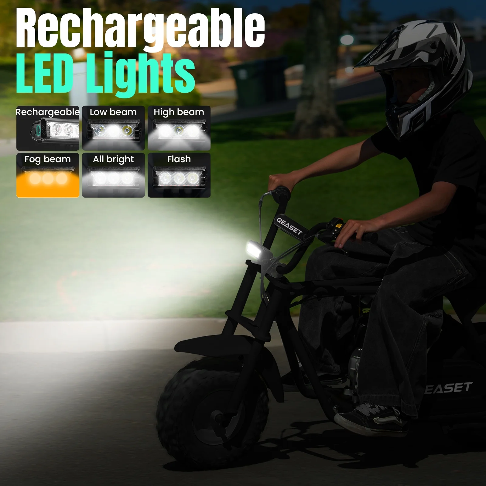 QEASET MB001 Gas Powered Mini Dirt Bike 99CC for Teens and Adults, 25MPH Off Road Motorcycle, Weight Support Up to 200 LBS - Black