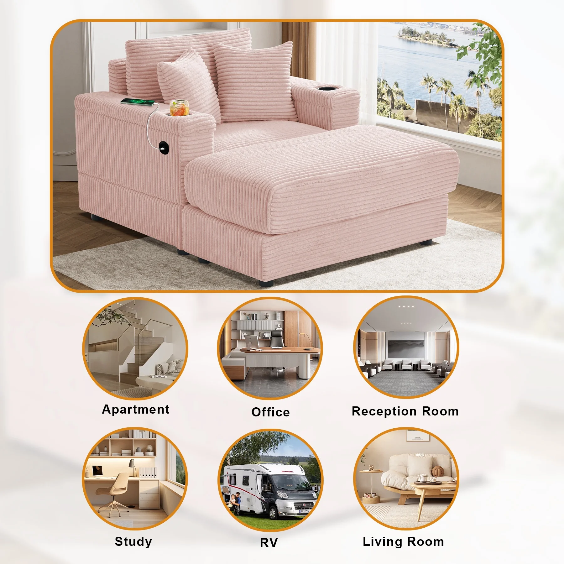 Wiilayok Oversized Lounge Chair Indoor,54