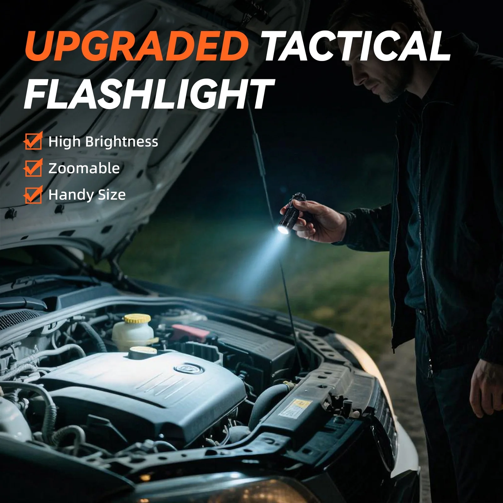 VCANENERGY 125-Piece Roadside Emergency Kit with Jump Starter & Air Compressor, 12V Portable Battery Booster and Tire Inflator for Cars, Trucks, SUVs