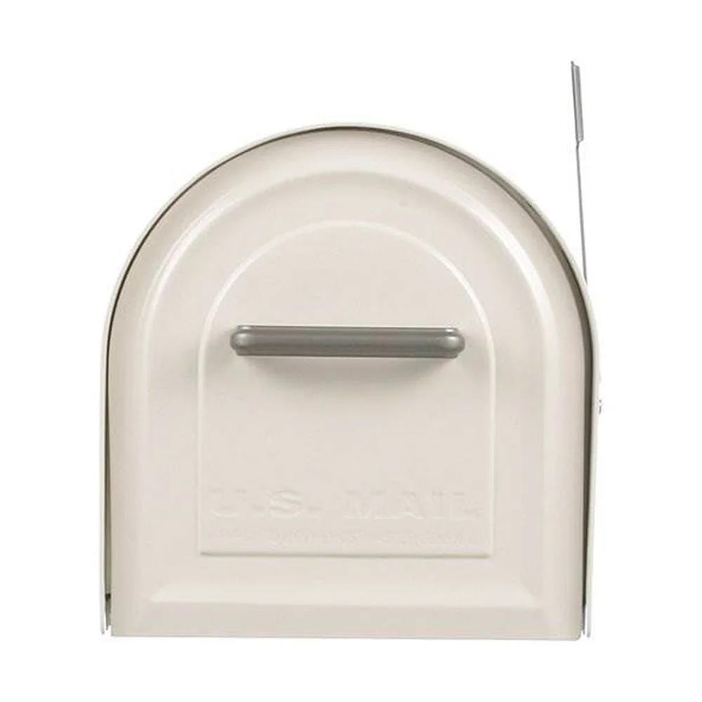 Gibraltar Mailboxes Reliant Locking Steel Residential Post Mount Mailbox, White