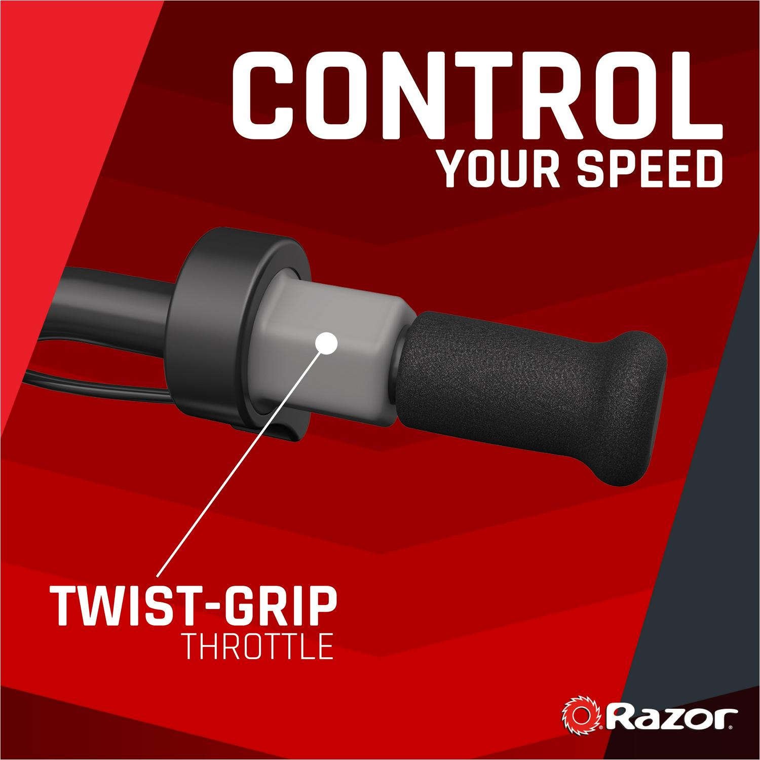 Razor Dirt Rocket MX125 Electric-Powered Dirt Bike - Black with Decal Included. for Child 5+