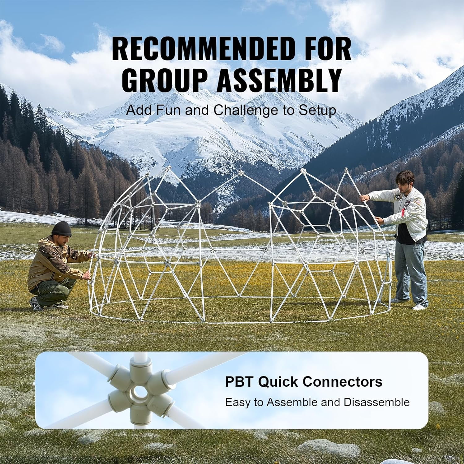 Garden Dome Tent House, Upgraded Garden Tent with PVC Transparent Cover and Window, Waterproof Outdoor Geodesic Dome Camping Shelter for Patio