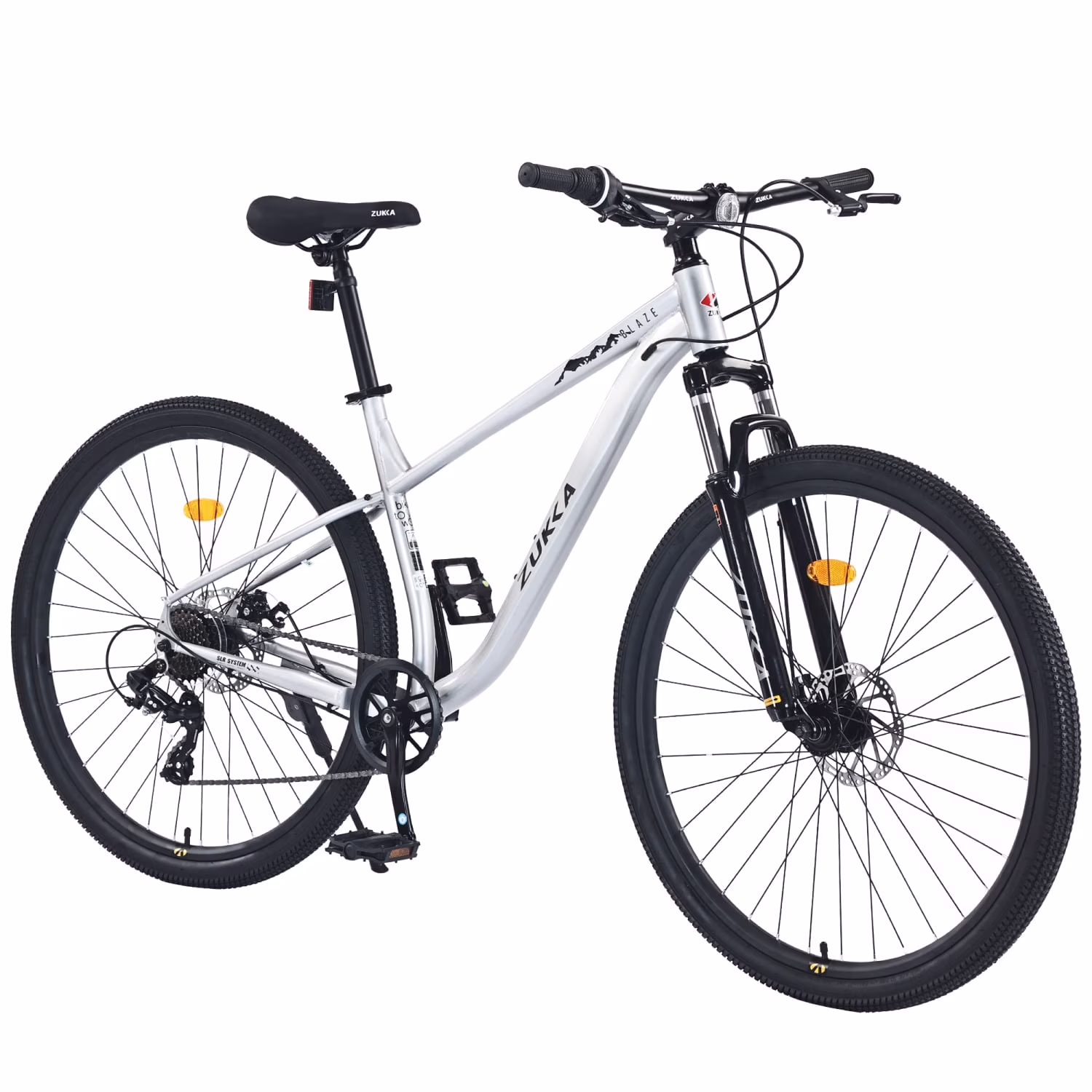 Ambifirner Mountain Bike 29 Inch Men & Women Mountain Bike 8-Speed Adult Bikes, Double Disc Brake, Suspension Fork, High Carbon Steel Frame