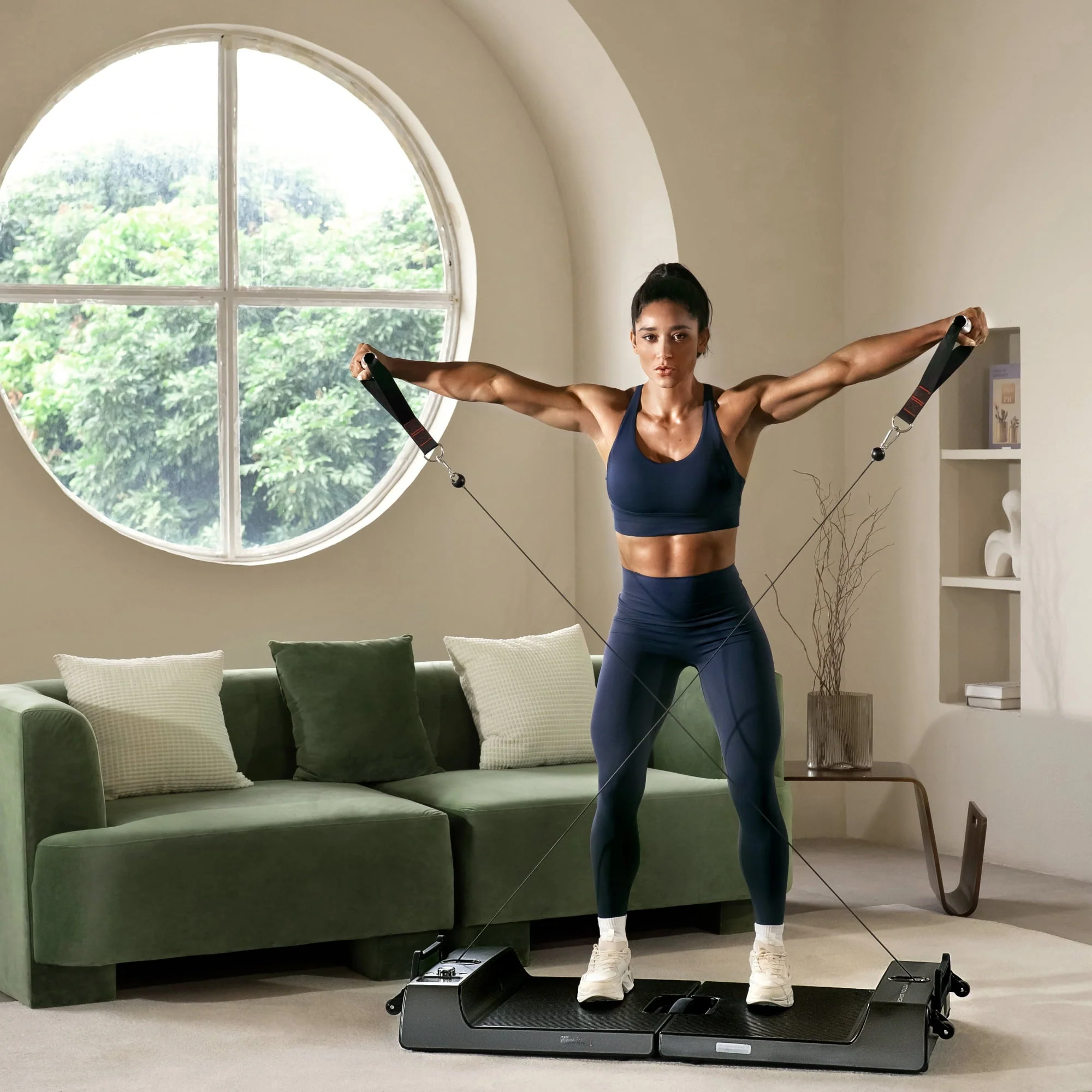 Motion Space Smart Trainer | 6 in 1 Home Gym Fitness Equipment, Adjustable Full Body Resistance Training, Workout Equipment with APP, Multifunctional Weightlifting with Eccentric, Isokinetic Modes