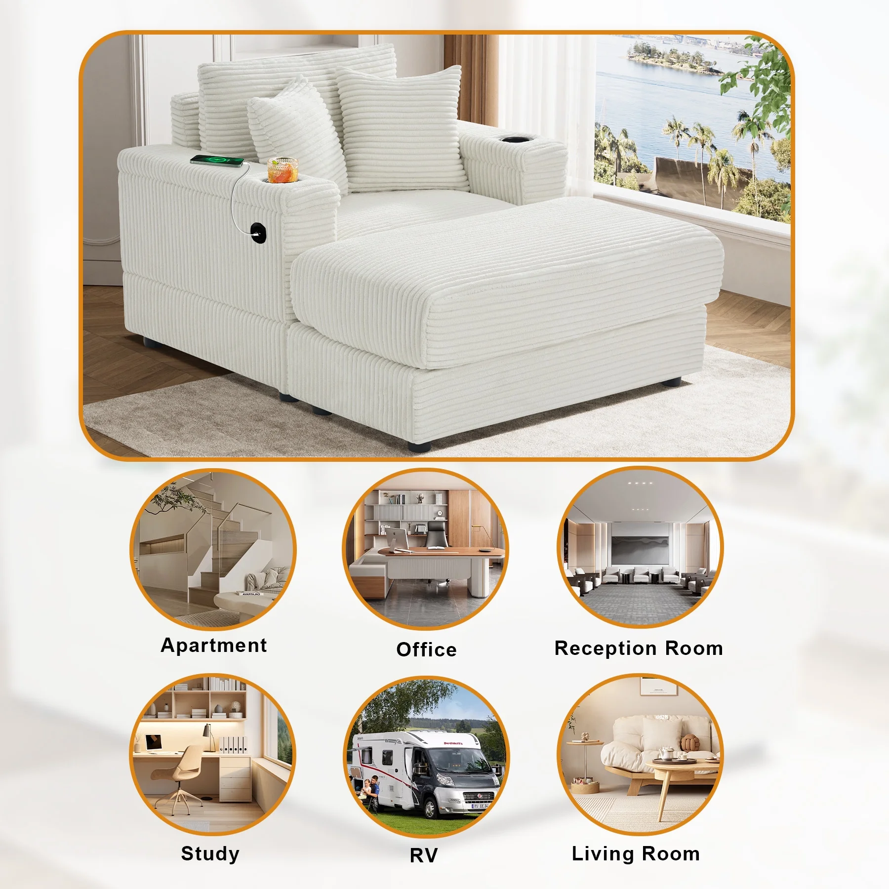 Wiilayok Oversized Lounge Chair Indoor,54