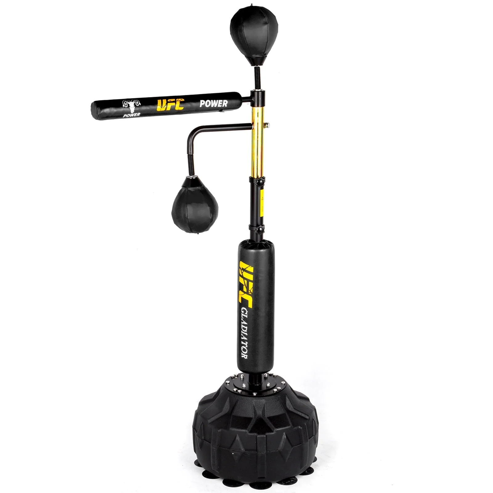 VEVORbrand Boxing Speed Trainer, Rapid-Reflex Boxing Bar, Training Boxing Ball with Reflex Bar & Gloves, Solid Speed Punching Bag Free Standing, Adjustable Height, for Adult&Kid, with Two Ball