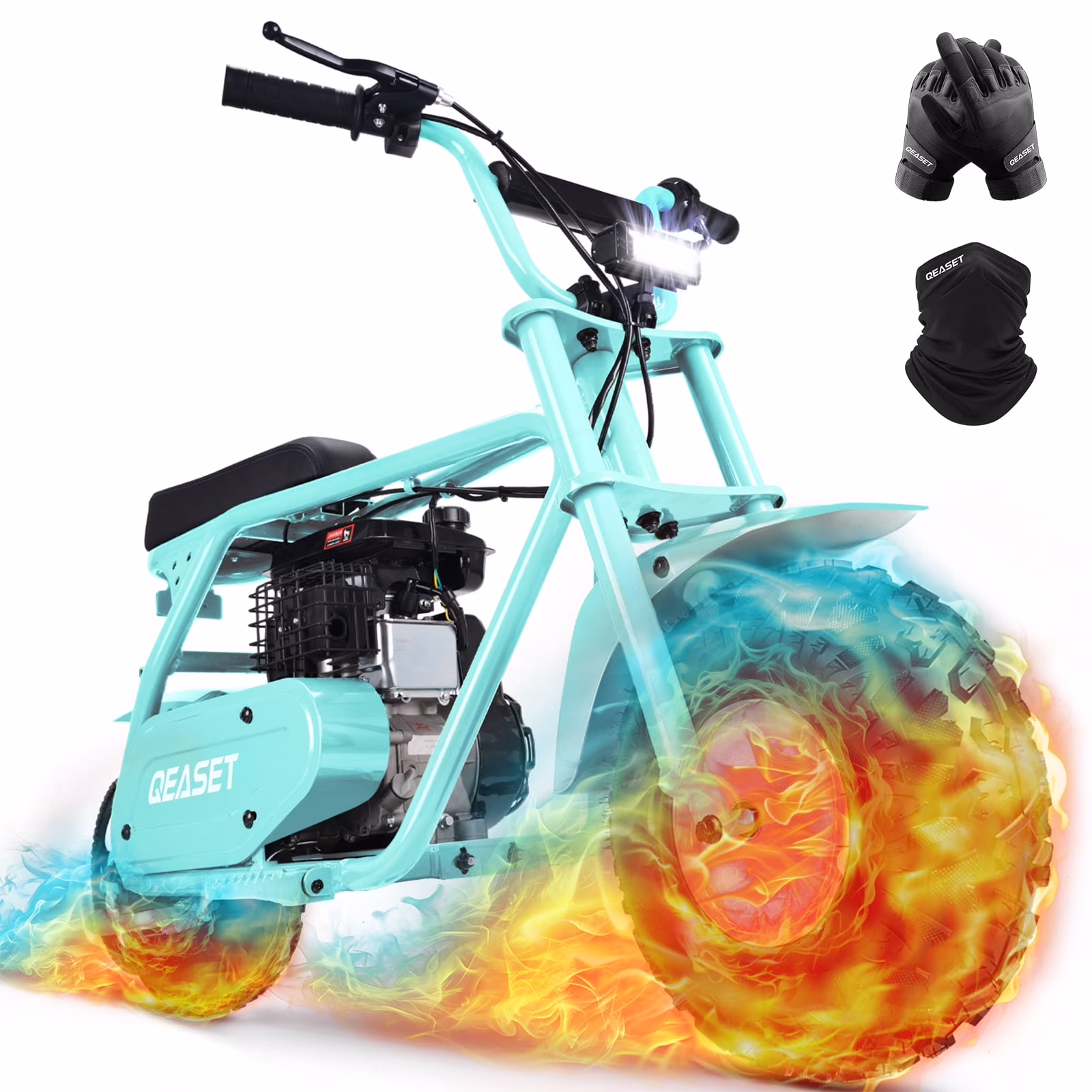 QEASET MB001 Gas Powered Mini Dirt Bike 99CC for Teens and Adults, 25MPH Off Road Motorcycle, Weight Support Up to 200 LBS - Black