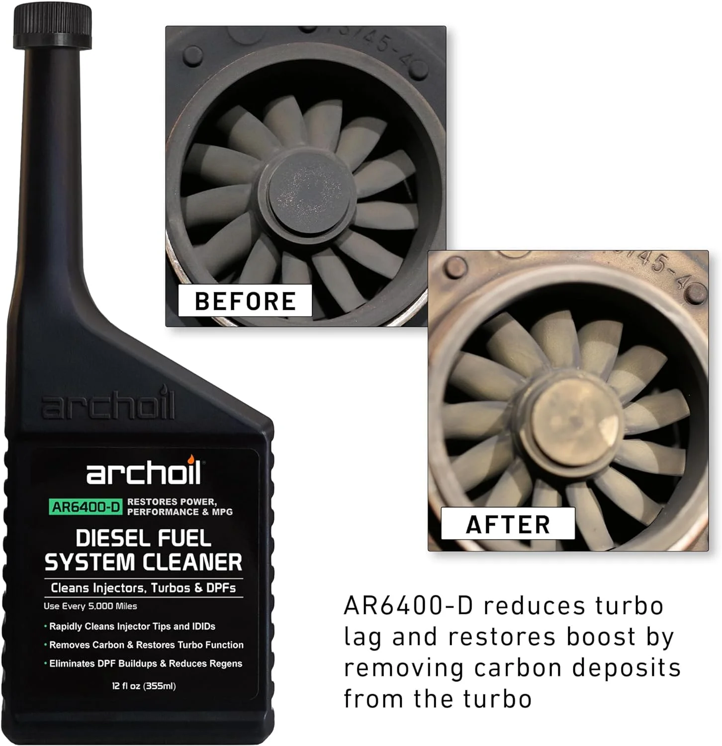 Archoil Ultimate Diesel Kit - AR9100 Friction Modifier (16oz) + AR6500 Diesel Treatment (40oz) + AR6400-D Diesel Fuel System Cleaner (12oz)