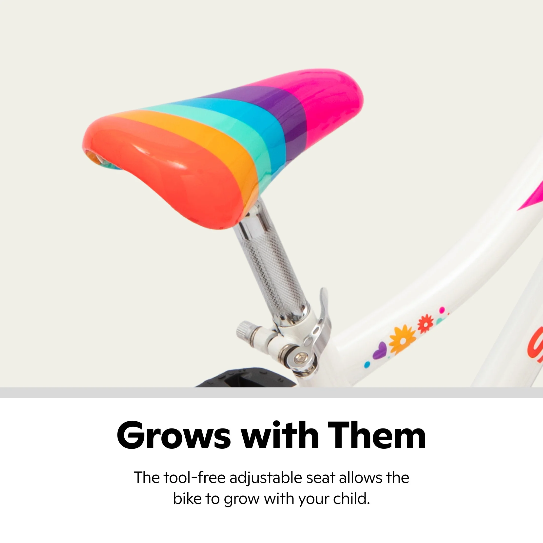 Schwinn Elise Kids Bike with Training Wheels, 16 Inch Wheels, Ages 3-7, White