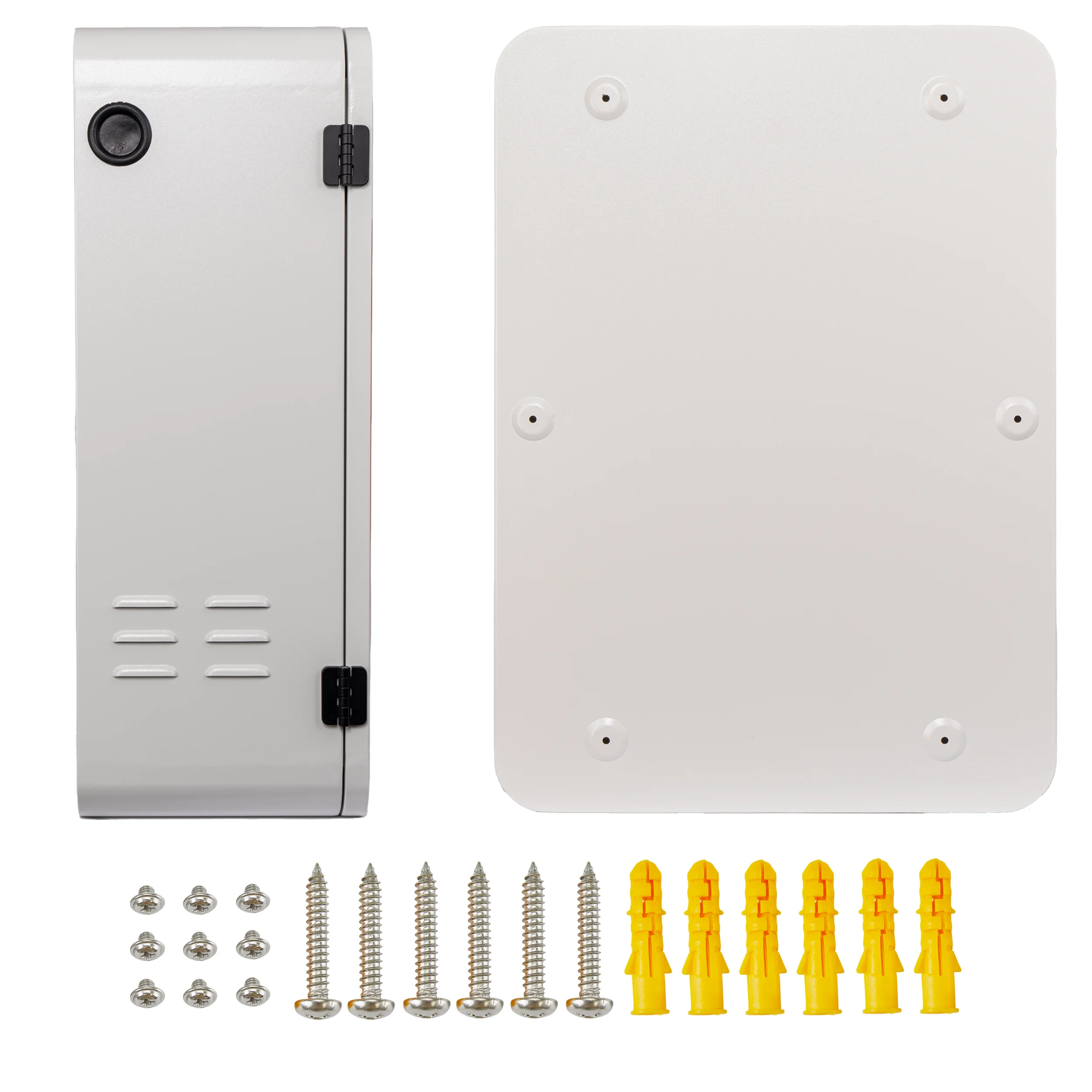 Pochar Tesla Charger Station Box, 28'' x 20'' x 10'' Indoor Outdoor Cable Box Charging Box Cable Organizer, IP66 Waterproof Dustproof Cool Roll Steel Electrical Enclosure Box, for Tesla Wall Connector