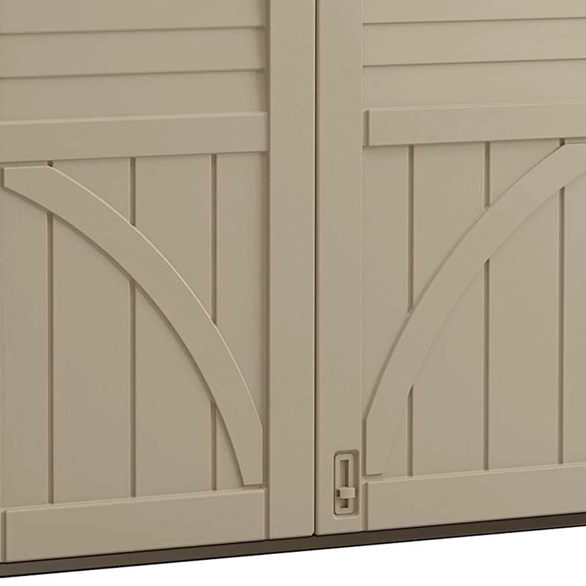 Suncast 34 Cubic ft Horizontal Compact Outdoor Storage Shed, Sand