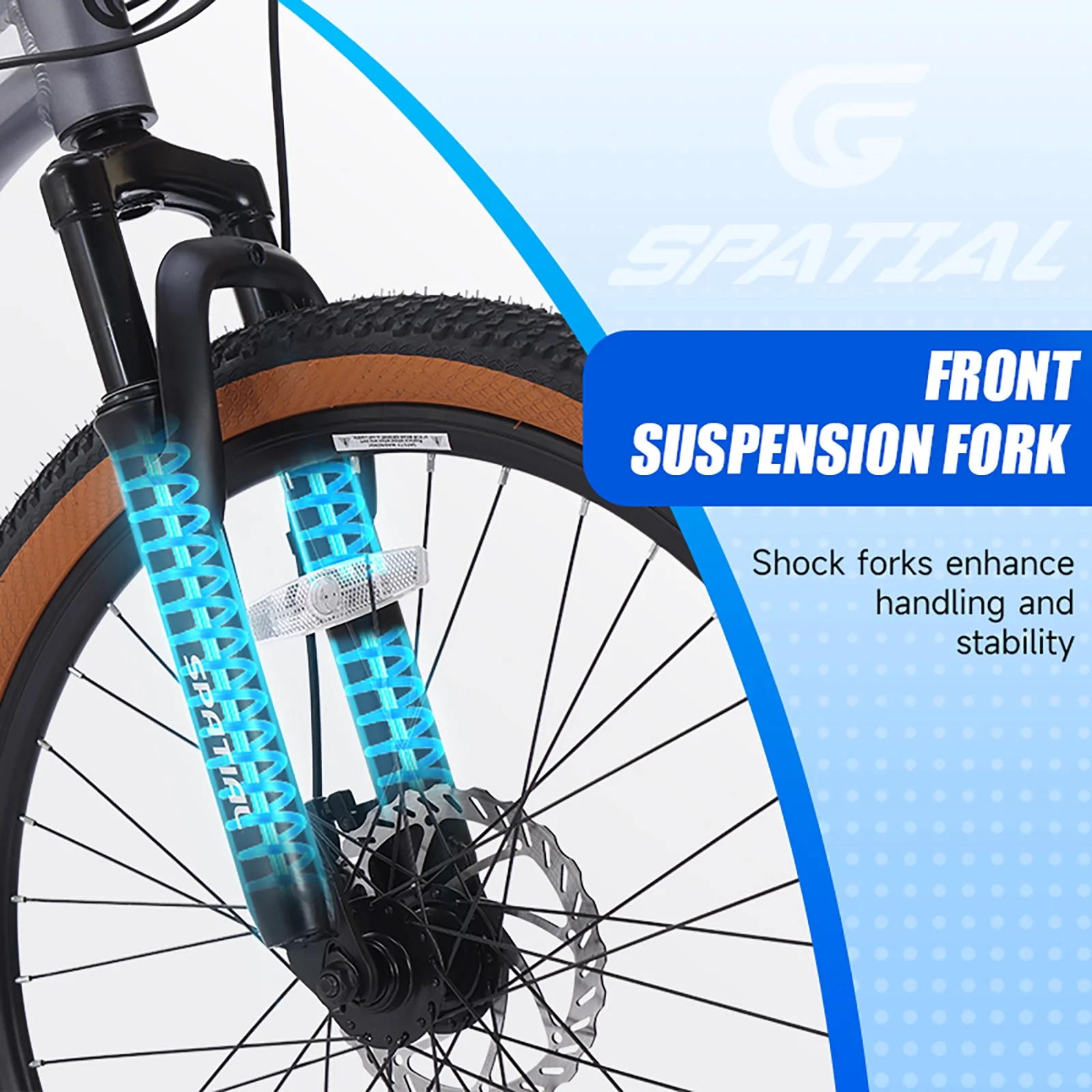 SPATIAL 24 inch Mountain Bicycle for Teenagers,21-Speed Gears MTB Mountain Bikes,Aluminum Frame Dual Disc Brakes